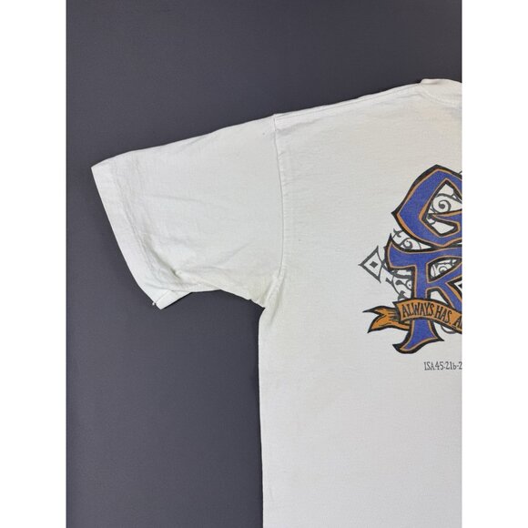 Rare Vintage 90s Y2K God Rulz Jesus Tee God Lord White XL Shirt Pray Heaven Tee - Picture 5 of 14
